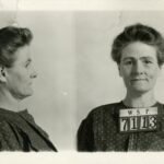 Mug shot of Linda Burfield Hazzard, as she was admitted into the Washington State Pentitentiary, 1913.