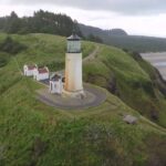 Aerial view of the North Head Lighthouse