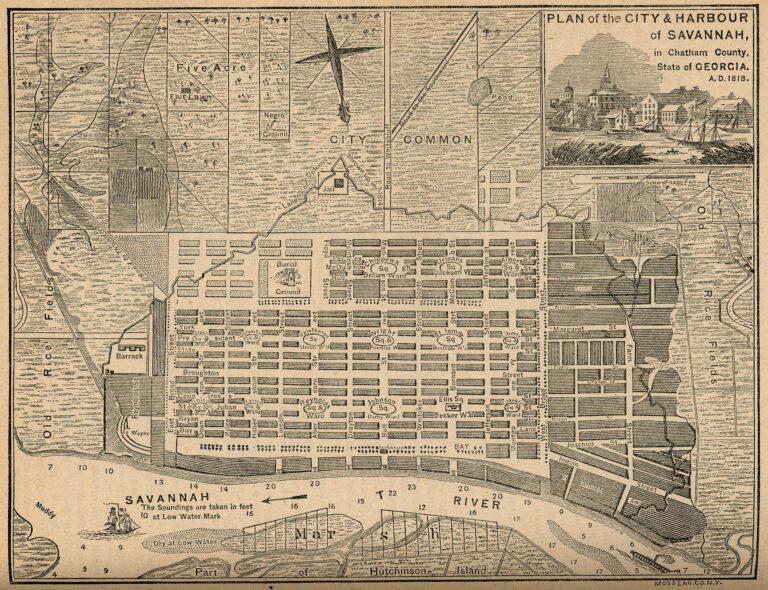 City Plan of Savannah, circa 1818