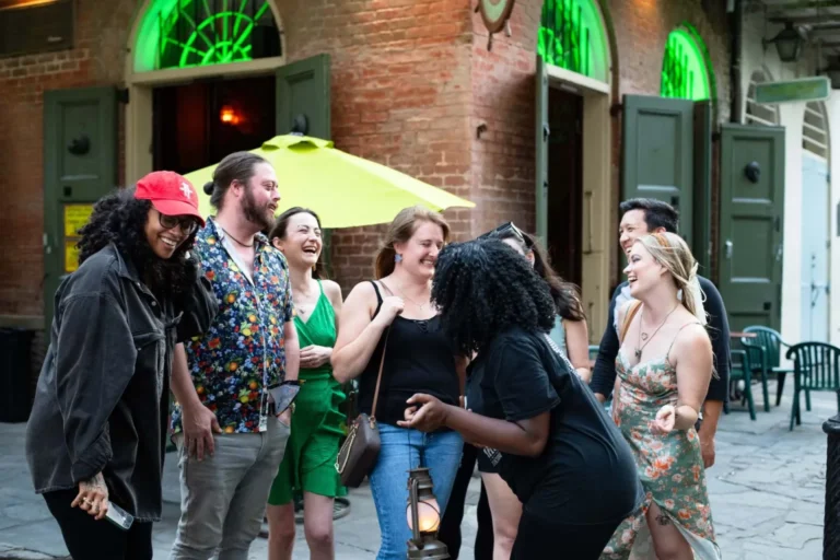 US Ghost Adventures New Orleans tour outside of Pirate's Alley Cafe