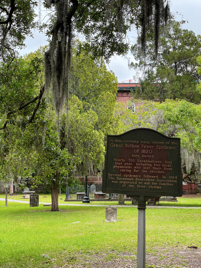 Yellow Fever Plaque in Savannah, GA
