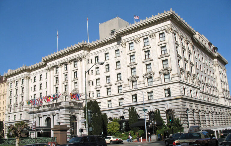 The Fairmont hotel on Nob Hill, seen from California Street