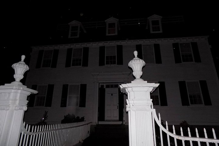 Mist rising by the door of the Ropes Mansion