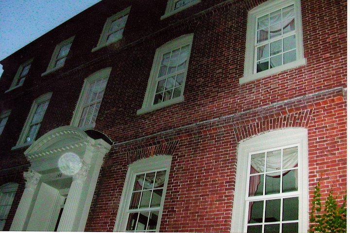 Orb floats by the door of the Joshua Ward House.