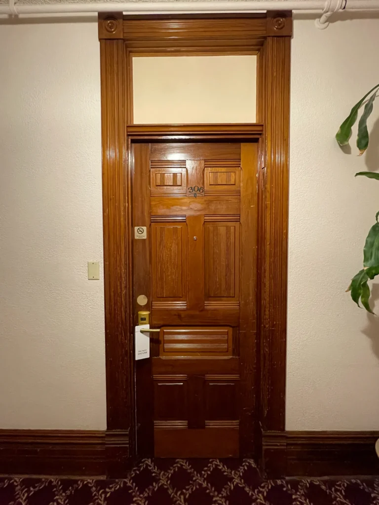 Door to Room 306 in the Manresa Castle
