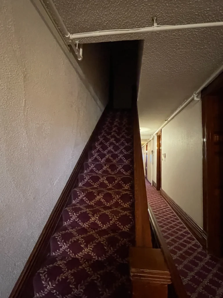 Stairway to the Manresa Castle attic