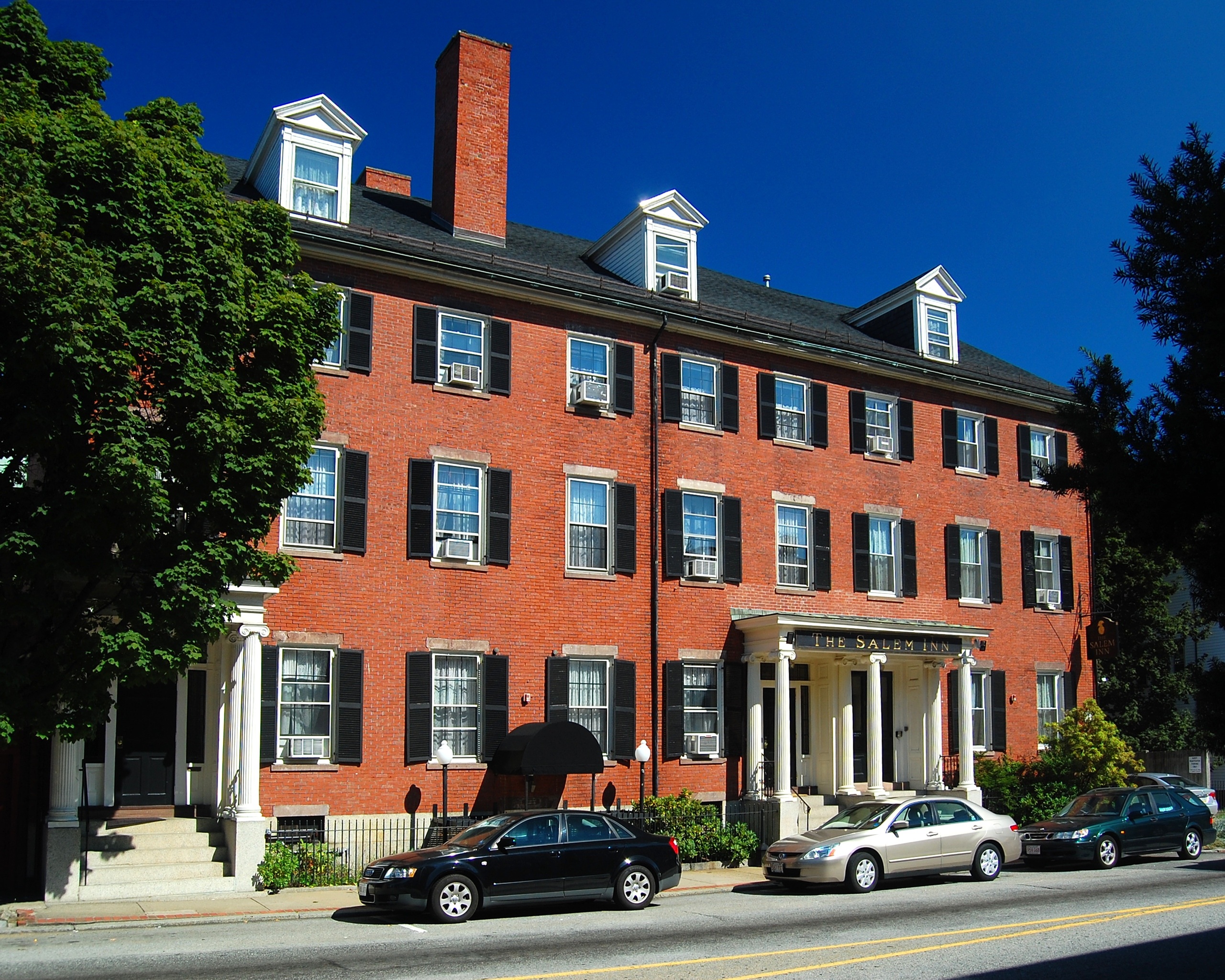 The red-brick West-Cogswell House, now the Salem Inn, on Summer Street