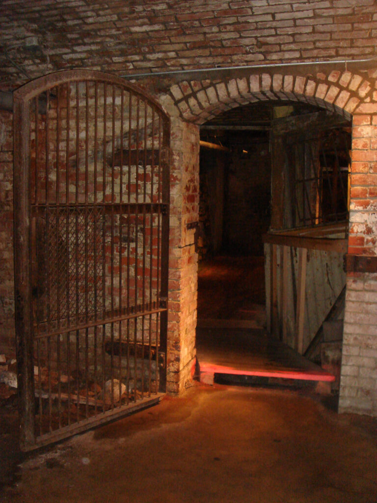 A buried storefront passage under Pioneer Square